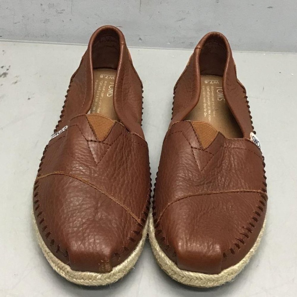Toms Tan Rope Espadrille Slip On Size 7.5